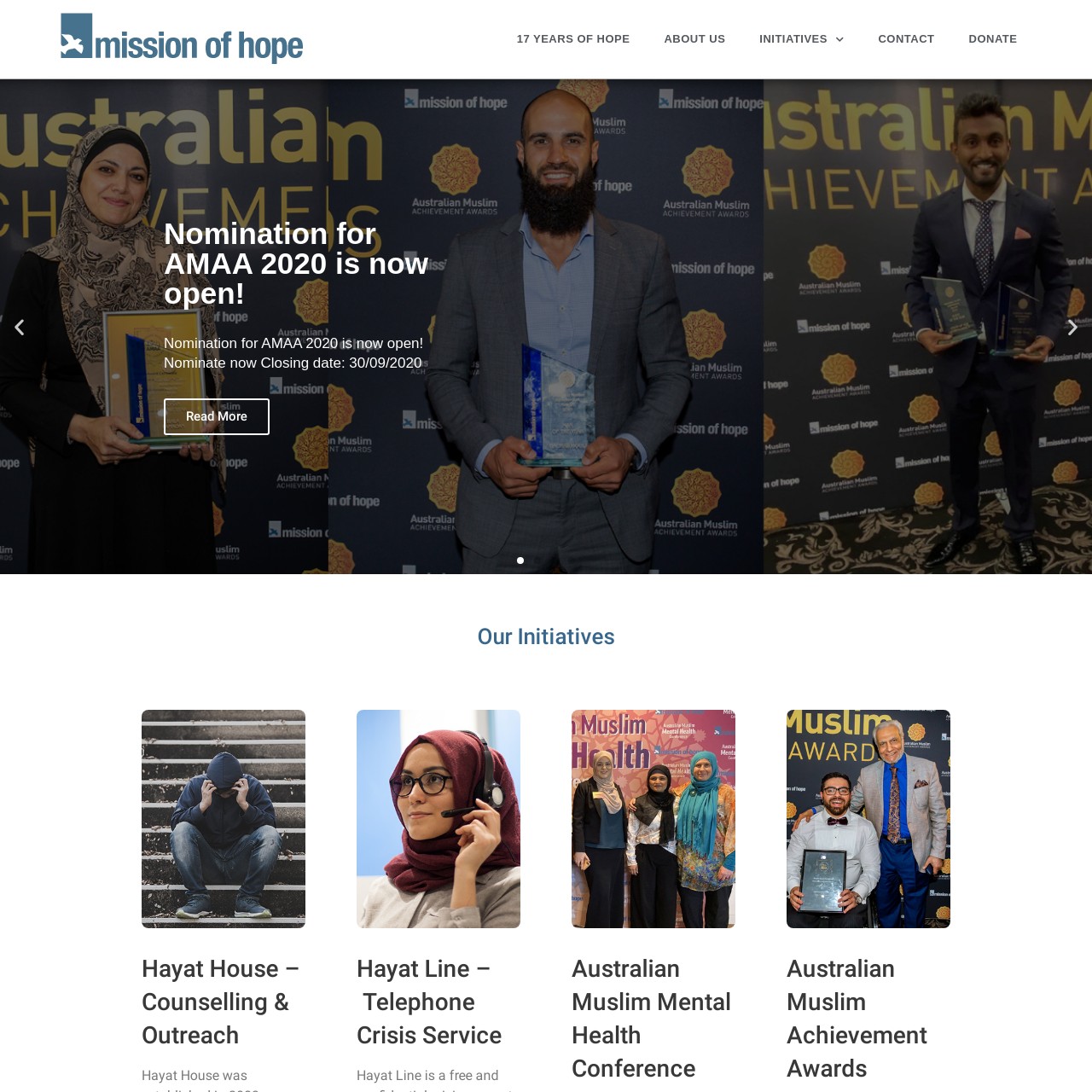 mission of hope website